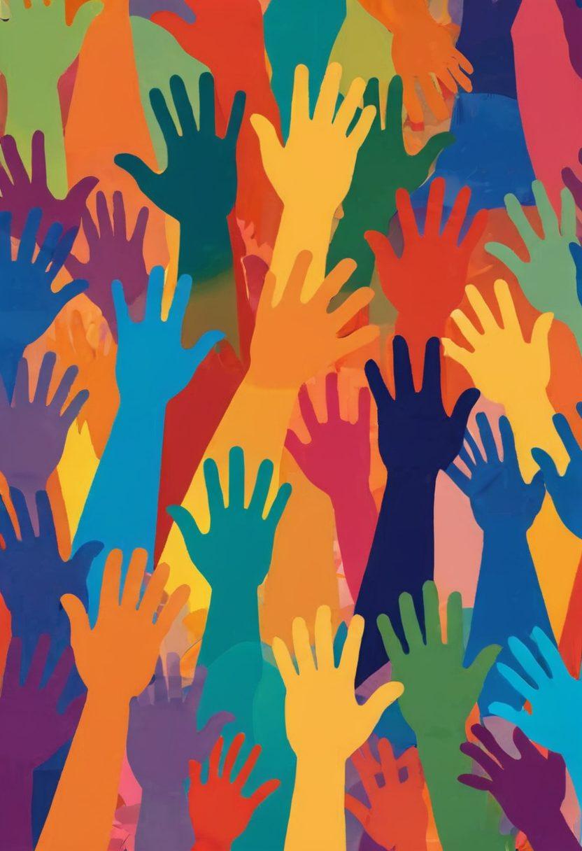 A vibrant, symbolic representation of diverse sexual identities, featuring a colorful spectrum of human silhouettes and abstract shapes that signify self-discovery and wellness. Include elements like blooming flowers and interconnected hands to symbolize connection and growth. The background should be soft and inviting with warm, soothing tones. 3D effect. vibrant colors.